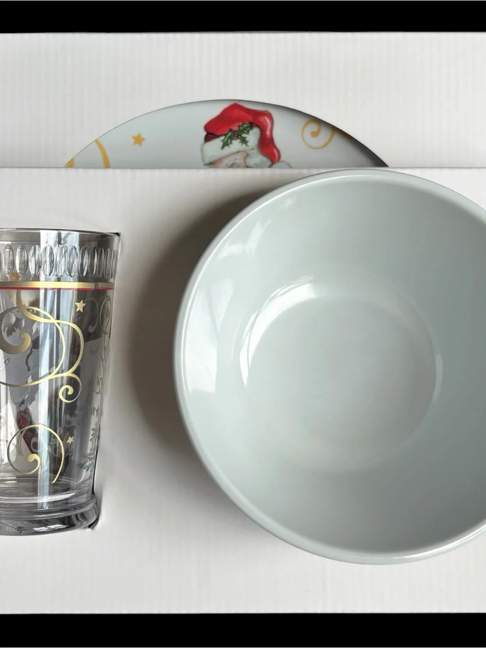 NIB Williams Sonoma Twas The Night Christmas Kids 3Piece Melamine Dinnerware Set